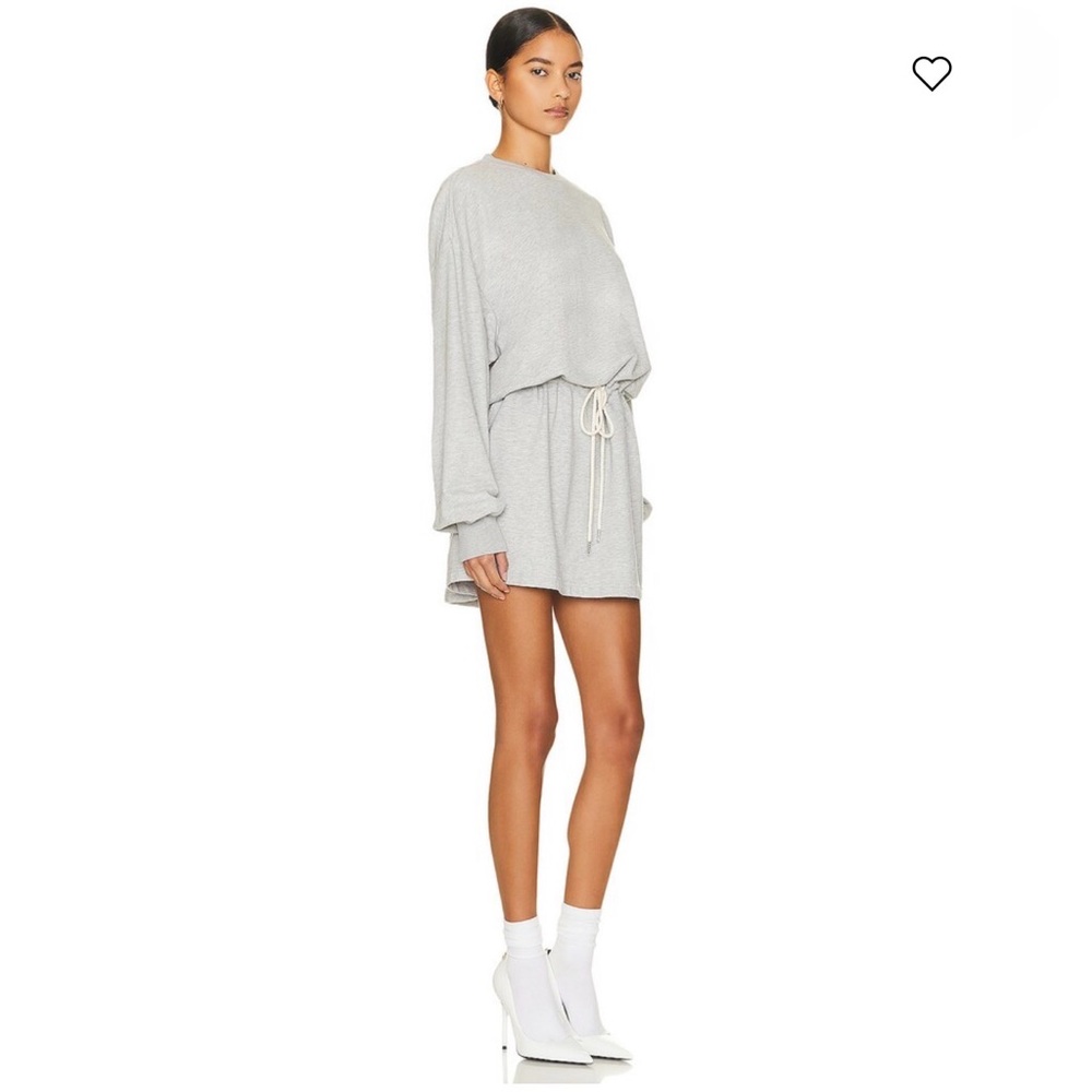 Helsa Organic Blend Sweatshirt Dress in Heather Grey size XS/S - Picture 2 of 6